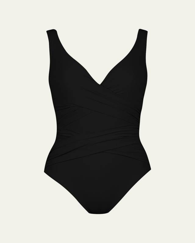 Criss-Cross One-Piece Swimsuit